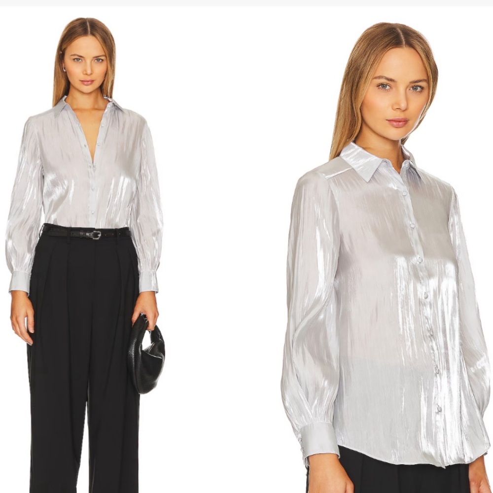CINQ A SEPT Kandice Top in Mercury SIZE XS like new